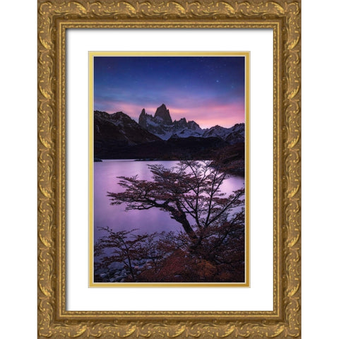 Passage Of Light Gold Ornate Wood Framed Art Print with Double Matting by Zhang, Yan