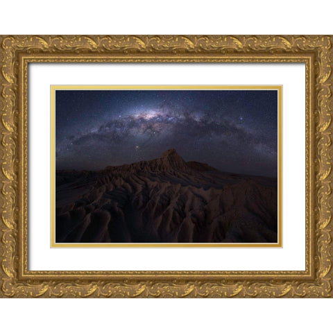 Mungo National Park Gold Ornate Wood Framed Art Print with Double Matting by Zhu, Jingshu