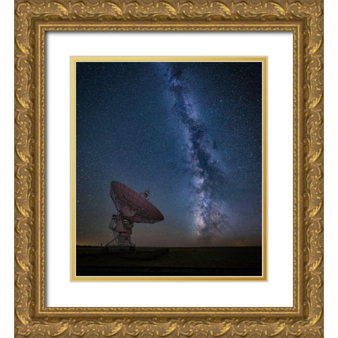 Contact Gold Ornate Wood Framed Art Print with Double Matting by Zheng, Michael