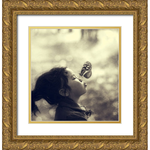 New Friend Gold Ornate Wood Framed Art Print with Double Matting by Melik-Nubarova, Svetlana
