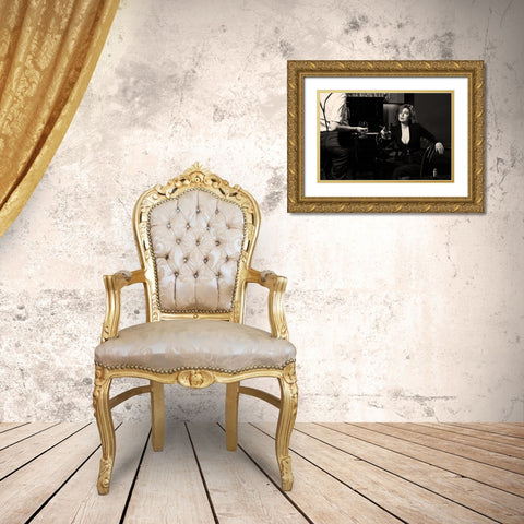At The Bar Gold Ornate Wood Framed Art Print with Double Matting by Smirnov, Sergei