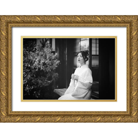 Risa Gold Ornate Wood Framed Art Print with Double Matting by Ishijima, Nobu