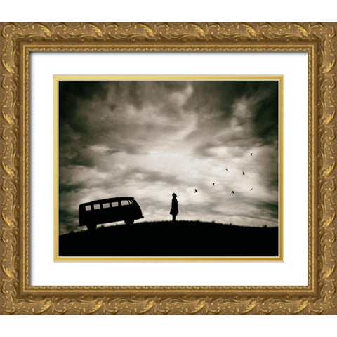 Freedom Gold Ornate Wood Framed Art Print with Double Matting by Damsten, Petri