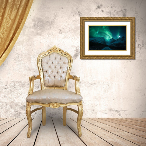 The Green Poison Gold Ornate Wood Framed Art Print with Double Matting by Martin Castan, David