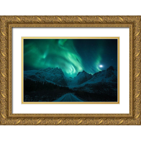 The Green Poison Gold Ornate Wood Framed Art Print with Double Matting by Martin Castan, David