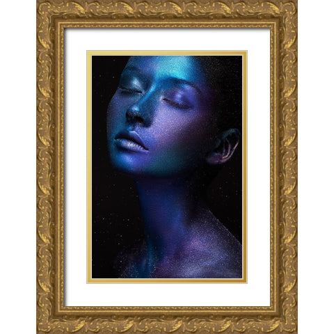 Space Gold Ornate Wood Framed Art Print with Double Matting by Malikov, Alex