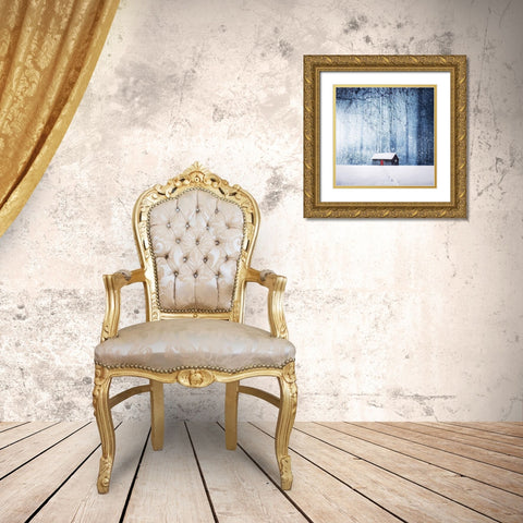 Winter Gold Ornate Wood Framed Art Print with Double Matting by Hamiti, Bess