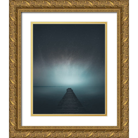 Under The Stars Gold Ornate Wood Framed Art Print with Double Matting by Fraccaroli, Andrea