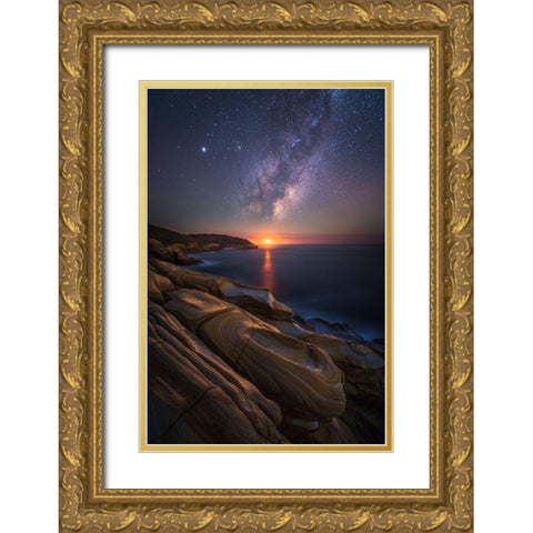 Lonely Planet Gold Ornate Wood Framed Art Print with Double Matting by Fan, Tim