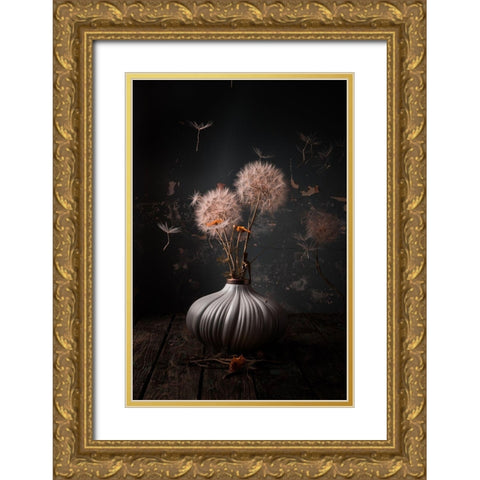 Feel The Spring Gold Ornate Wood Framed Art Print with Double Matting by Kazamil, Farid