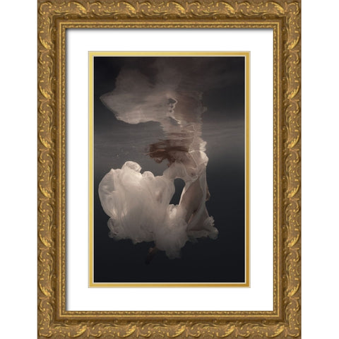 Radiance Gold Ornate Wood Framed Art Print with Double Matting by Laudin, Dmitry