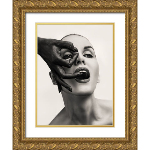 ItS Ok Gold Ornate Wood Framed Art Print with Double Matting by VALEVICIUS, AURIMAS
