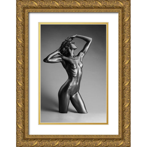 Bronse 4424 Gold Ornate Wood Framed Art Print with Double Matting by Valevicius, Aurimas