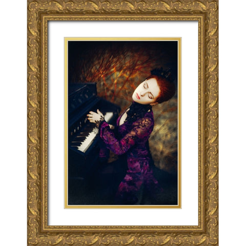 Gone With The Music Gold Ornate Wood Framed Art Print with Double Matting by Bolgov (Axe), Ruslan