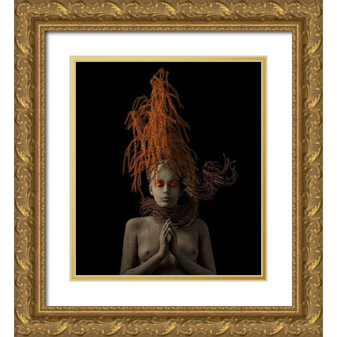 Roots A Plants Praying For Rain...!!!!!! Gold Ornate Wood Framed Art Print with Double Matting by Sanchez, Alfredo