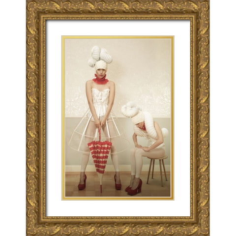Modern Barock III Gold Ornate Wood Framed Art Print with Double Matting by von Diepenbroek, Christine