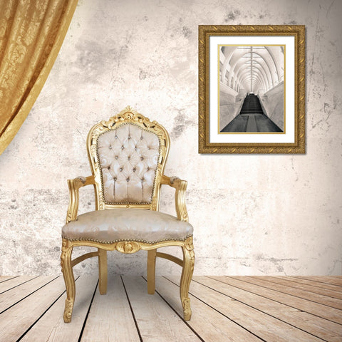 Inside Calatrava Gold Ornate Wood Framed Art Print with Double Matting by Lopez, Oscar