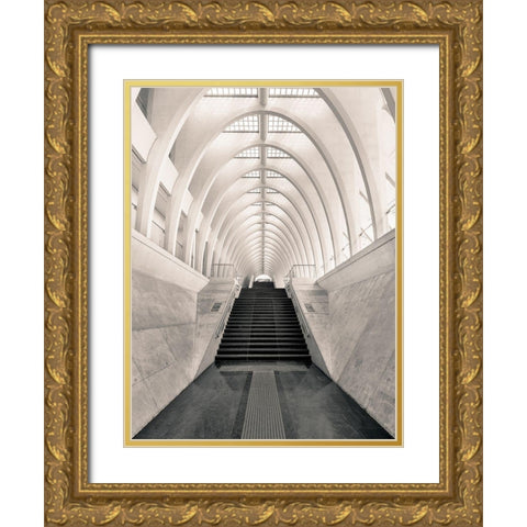 Inside Calatrava Gold Ornate Wood Framed Art Print with Double Matting by Lopez, Oscar