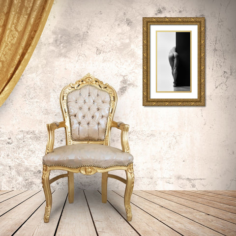 Yin Yang Gold Ornate Wood Framed Art Print with Double Matting by Valevicius, Aurimas