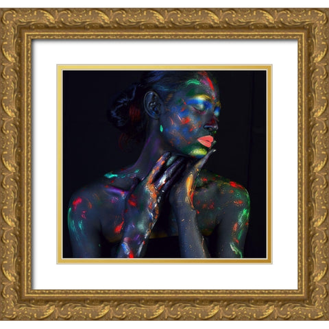Jui Gold Ornate Wood Framed Art Print with Double Matting by Mahfuz, James
