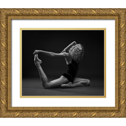 Art Of Movement Series Gold Ornate Wood Framed Art Print with Double Matting by STANKO, ANDREY