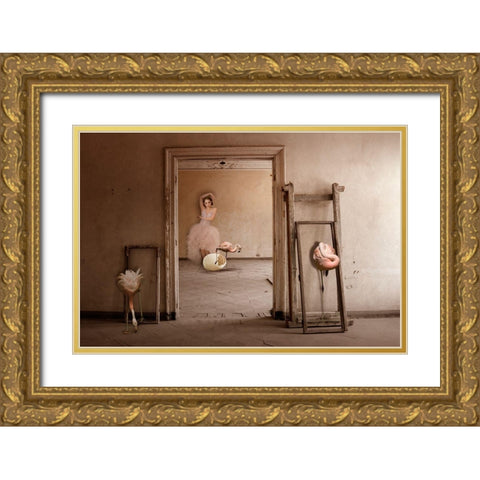 Framed Gold Ornate Wood Framed Art Print with Double Matting by Von Diepenbroek, Christine
