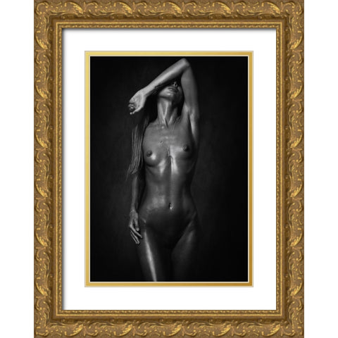 Stas Gold Ornate Wood Framed Art Print with Double Matting by Rise, Zachar