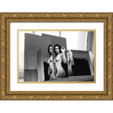 Untitled Gold Ornate Wood Framed Art Print with Double Matting by Kornienko, Borislav