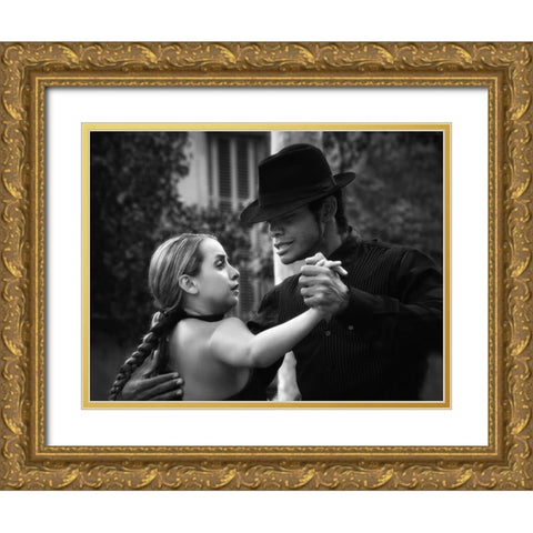 Passion On The Streets Gold Ornate Wood Framed Art Print with Double Matting by Depaepe, Yvette