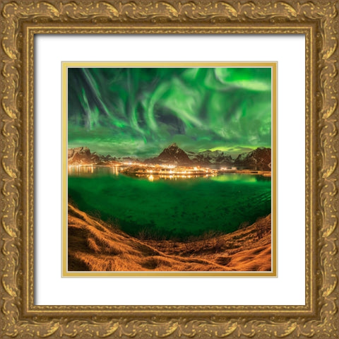 Hell In The Sky Gold Ornate Wood Framed Art Print with Double Matting by Smid Master, Jan
