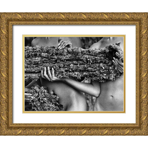 Untitled Gold Ornate Wood Framed Art Print with Double Matting by Kapsha, Eduards