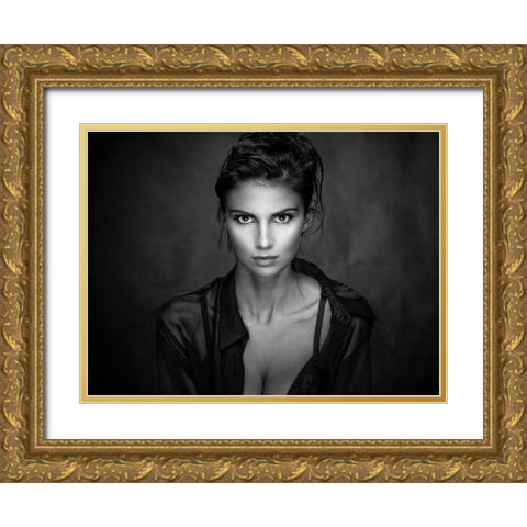 Translucent Hypnosis Gold Ornate Wood Framed Art Print with Double Matting by Stalmans, Luc