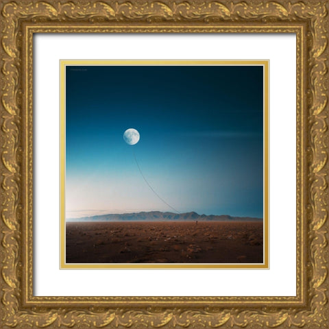 Leave The Dirty World Gold Ornate Wood Framed Art Print with Double Matting by Zare, Hossein