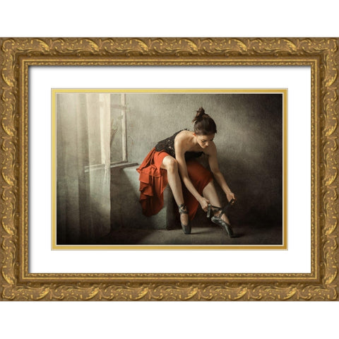 The Last Preparation Gold Ornate Wood Framed Art Print with Double Matting by Kisworo, Sebastian