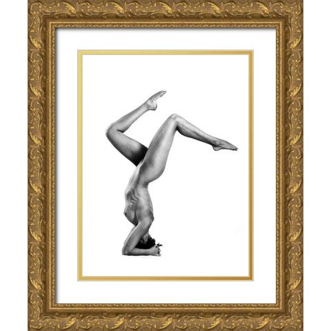 Acrobatic Nude 4 Gold Ornate Wood Framed Art Print with Double Matting by Oryx, Gene