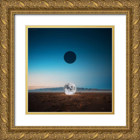 Drop Gold Ornate Wood Framed Art Print with Double Matting by Zare, Hossein