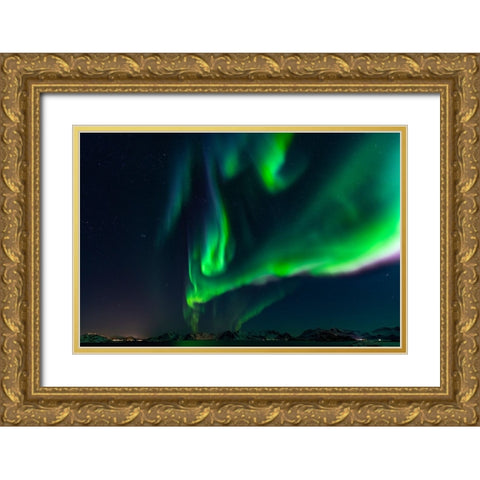 Dancing Lights Gold Ornate Wood Framed Art Print with Double Matting by Alicke, Bjoern