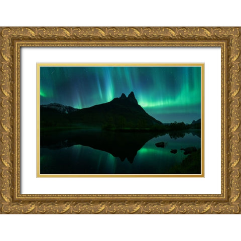 Lightshow Gold Ornate Wood Framed Art Print with Double Matting by Bogaerts, Sus