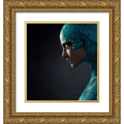 Untitled Gold Ornate Wood Framed Art Print with Double Matting by Sanchez, Alfredo