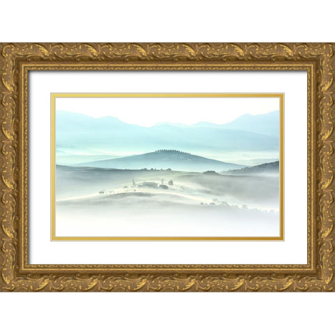 Tuscany Gold Ornate Wood Framed Art Print with Double Matting by Deng, Larry