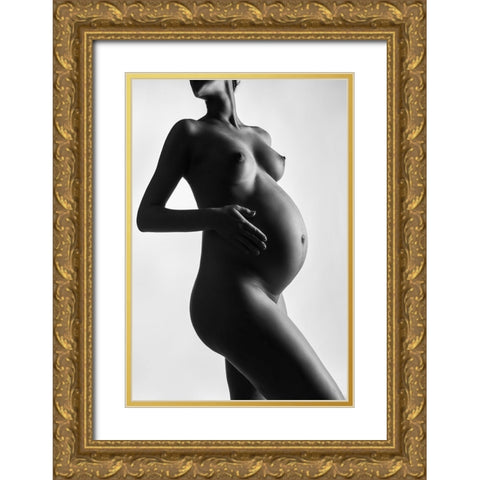 33 Weeks Gold Ornate Wood Framed Art Print with Double Matting by Valevicius, Aurimas