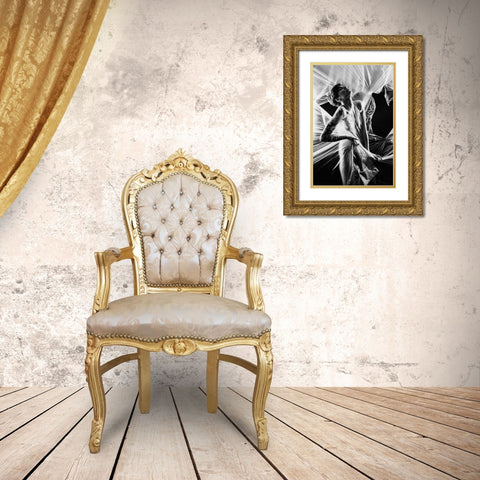 Untitled Gold Ornate Wood Framed Art Print with Double Matting by Bousca, Bogdan