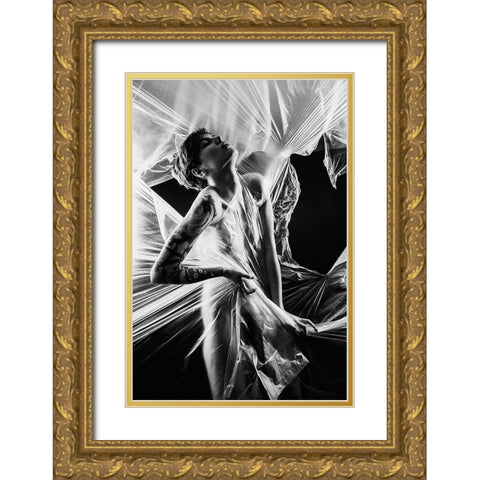 Untitled Gold Ornate Wood Framed Art Print with Double Matting by Bousca, Bogdan