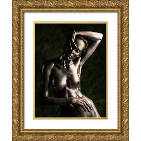 Bronze Gold Ornate Wood Framed Art Print with Double Matting by Valevicius, Aurimas