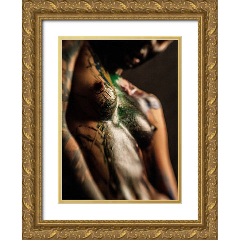Untitled Gold Ornate Wood Framed Art Print with Double Matting by Bousca, Bogdan