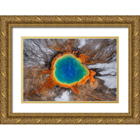 Colors Gold Ornate Wood Framed Art Print with Double Matting by Macua, Gerald