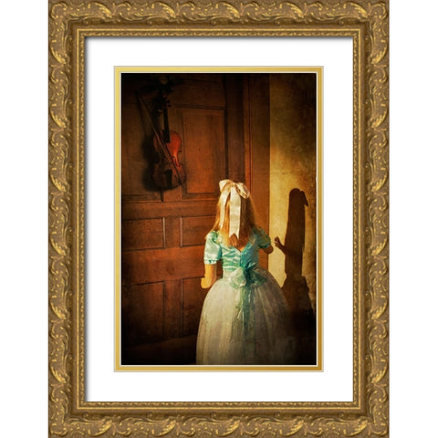 The Violn Gold Ornate Wood Framed Art Print with Double Matting by Wentworth, Harry