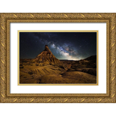 Visiting Mars Gold Ornate Wood Framed Art Print with Double Matting by Ionut Dascalu, Andrei