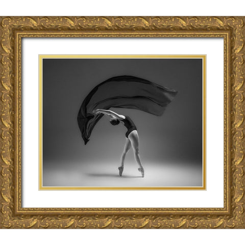 Untitled Gold Ornate Wood Framed Art Print with Double Matting by Li, Rob