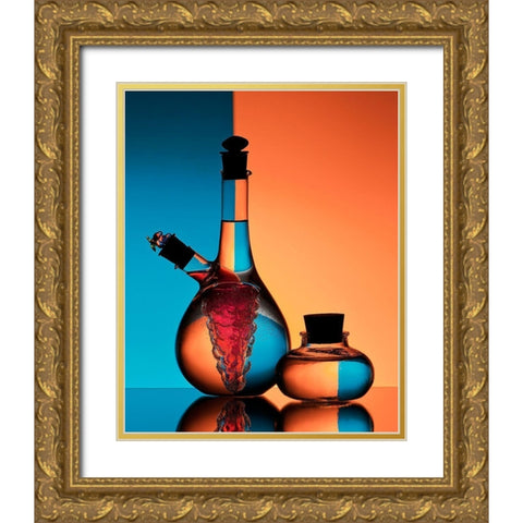 Oil And Vinegar Gold Ornate Wood Framed Art Print with Double Matting by Ianeva, Aida